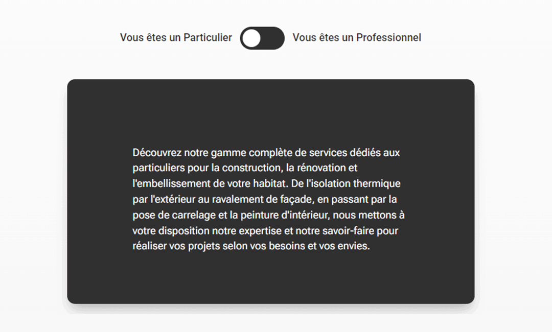 services pro ou particulier